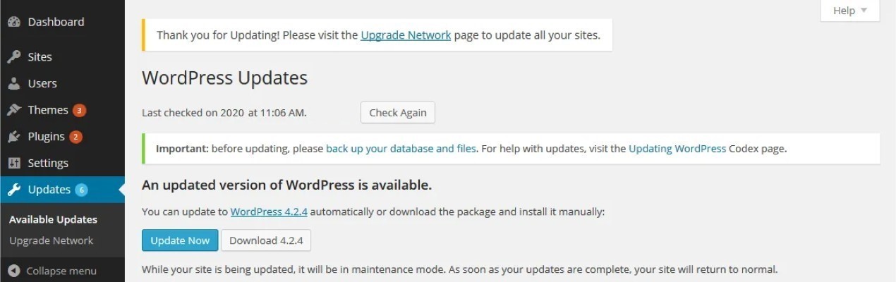 wordpress updates